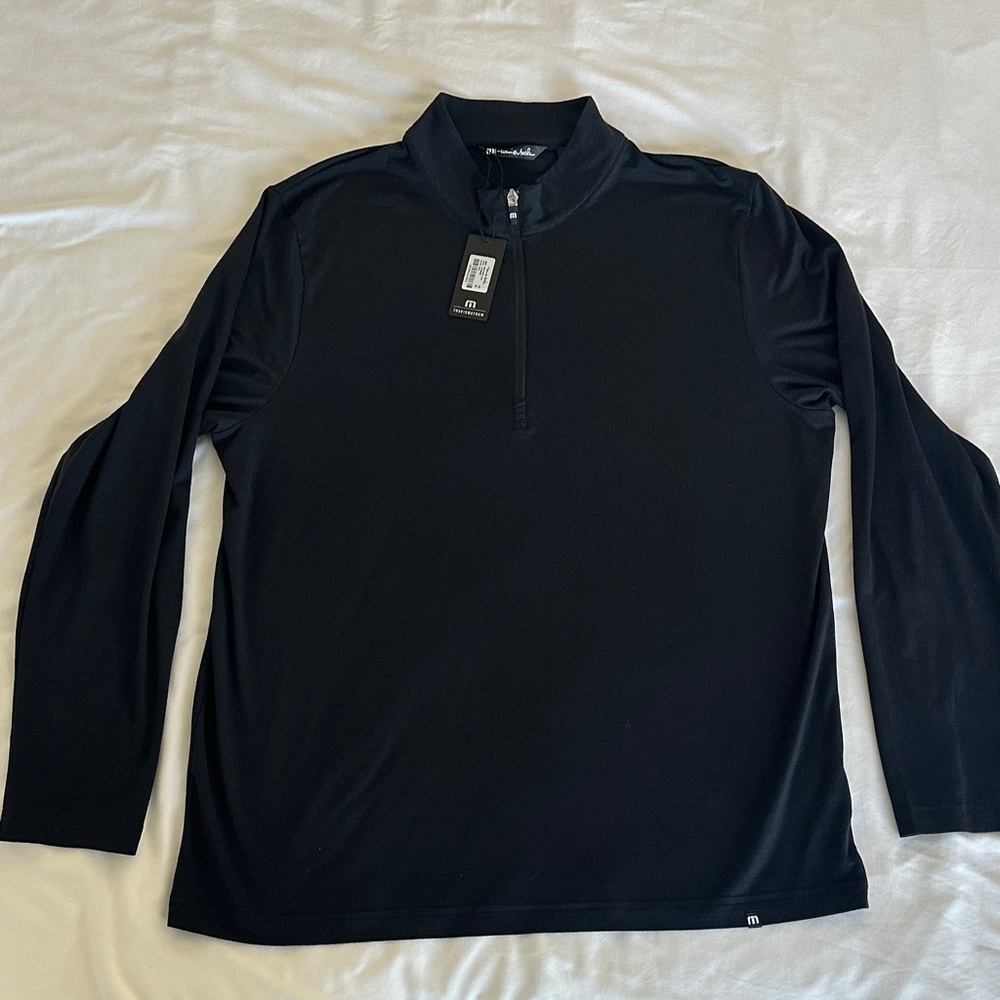 Travis Mathew Black Zip Pullover